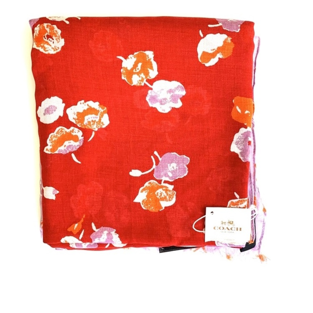 Authentic New Coach Vintage Floral Scarf
